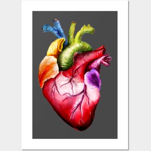 Rainbow Heart Posters and Art